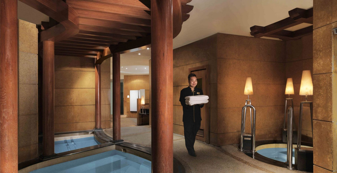 man in spa room