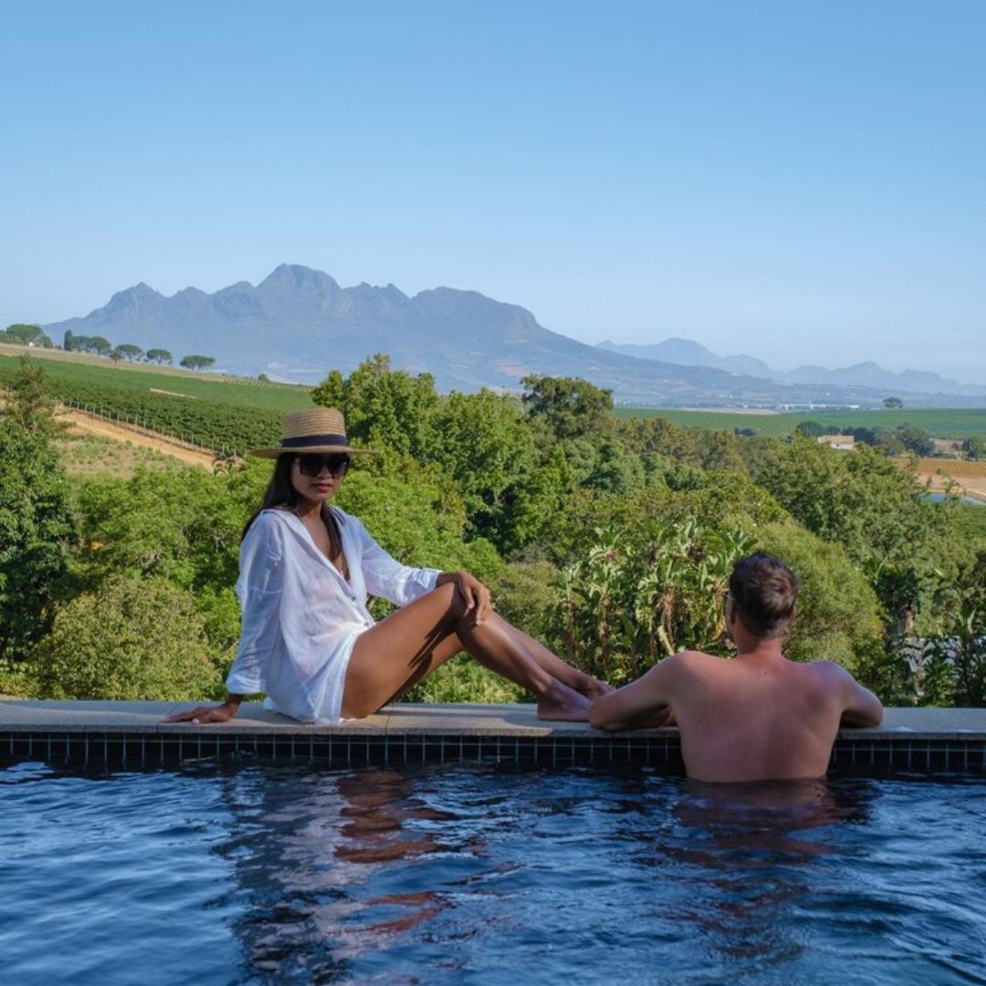 Editorial image illustrating Mendoza Argentina’s Cavas Wine Lodge