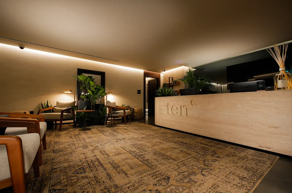 Reception at Ten Wellness Spa.
