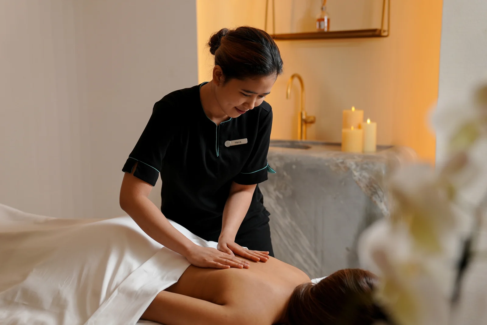 Massage treatment at The Spa.